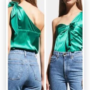 Cinq a Sept NWT Maeve top Jade Size XL $325